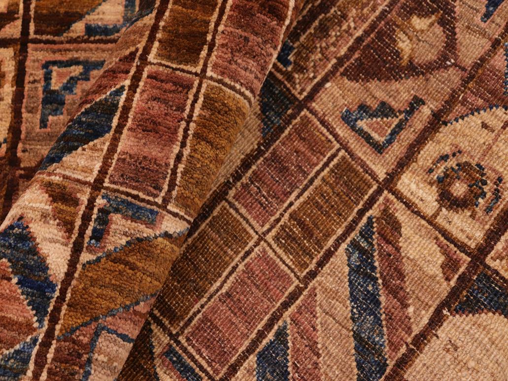 Bohemian Gabbeh Joella Brown/Beige Wool Rug - 6'0'' x 8'8''