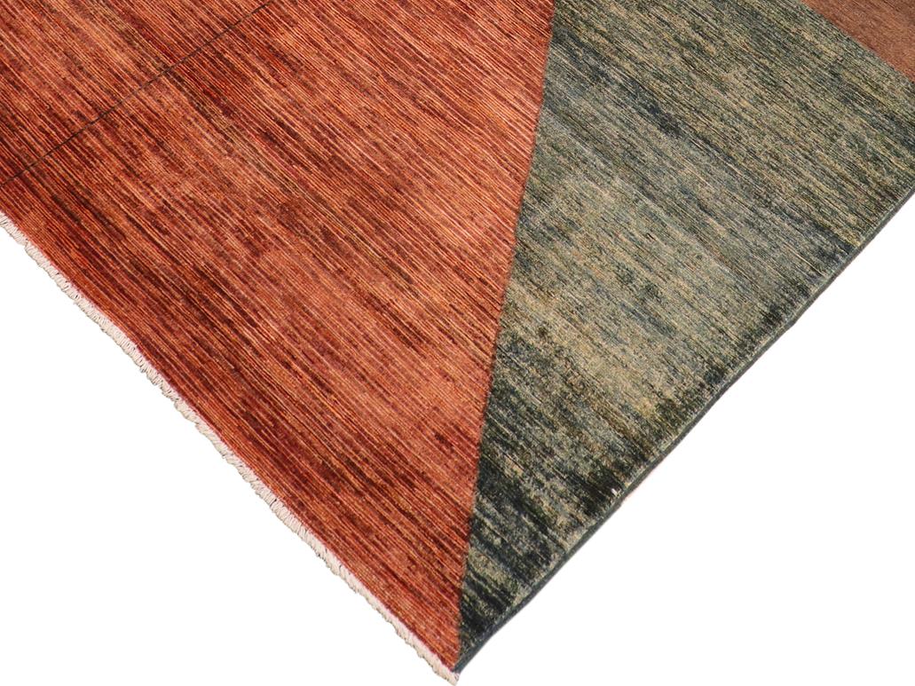 Boho Chic Gabbeh Irina Rust/Brown Wool Rug - 6'7'' x 9'10''