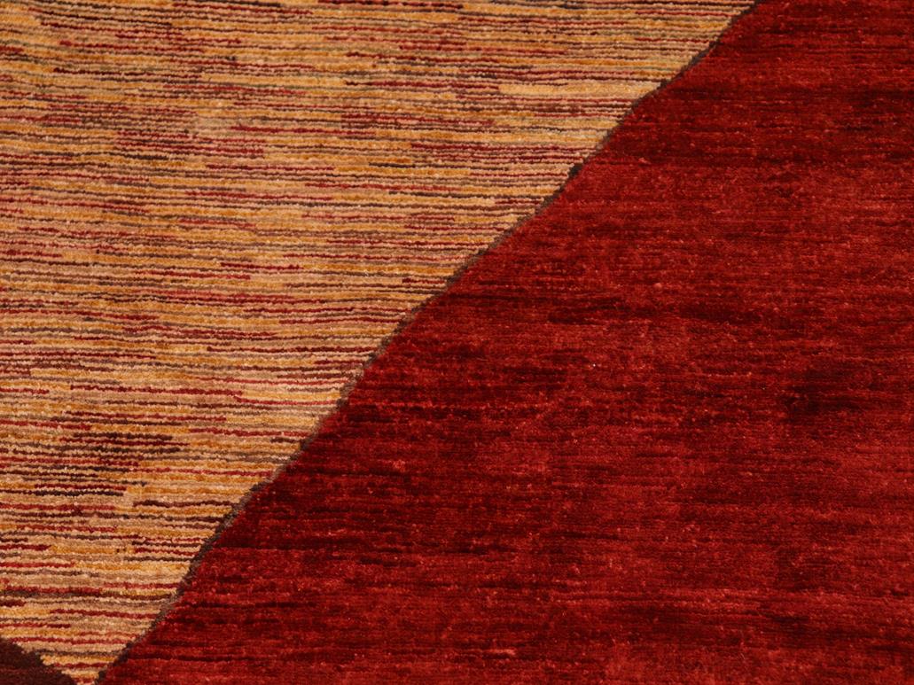 Shabby Chic Gabbeh Emelda Red/Beige Wool Rug - 6'8'' x 9'10''