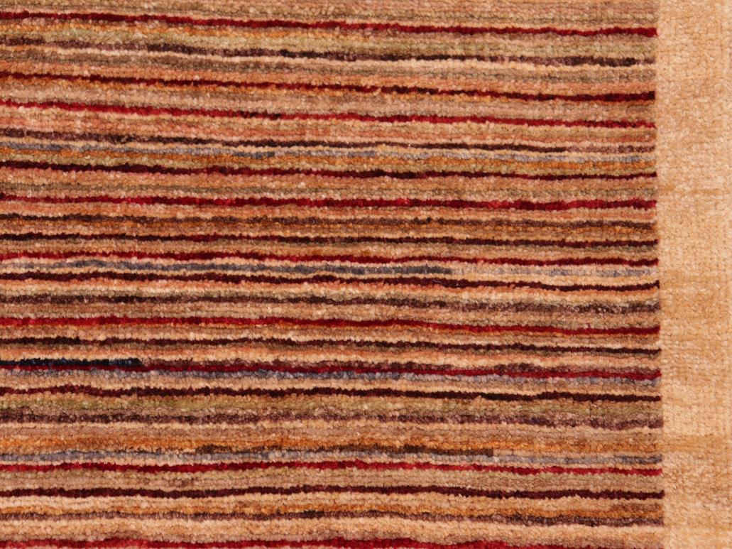 Contemporary Gabbeh Cheryll Tan/Beige Wool Rug - 6'1'' x 8'9''