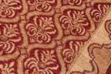 handmade Transitional Kafkaz Chobi Ziegler Red Tan Hand Knotted RECTANGLE 100% WOOL area rug 6 x 9