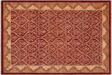 handmade Transitional Kafkaz Chobi Ziegler Red Tan Hand Knotted RECTANGLE 100% WOOL area rug 6 x 9