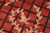 handmade Transitional Kafkaz Chobi Ziegler Rust Black Hand Knotted RECTANGLE 100% WOOL area rug 6 x 9