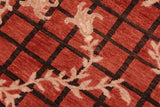 handmade Transitional Kafkaz Chobi Ziegler Rust Black Hand Knotted RECTANGLE 100% WOOL area rug 6 x 9