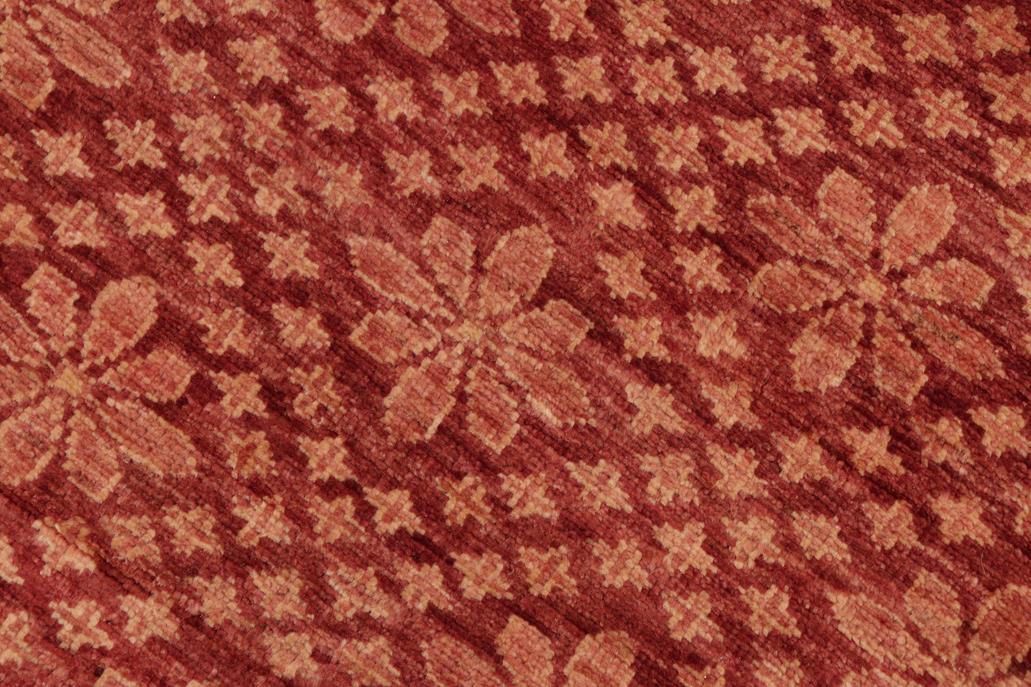 handmade Transitional Kafkaz Chobi Ziegler Red Tan Hand Knotted RECTANGLE 100% WOOL area rug 6 x 8