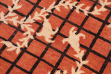 handmade Transitional Kafkaz Chobi Ziegler Orange Tan Hand Knotted RECTANGLE 100% WOOL area rug 6 x 9