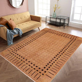 handmade Transitional Kafkaz Chobi Ziegler Tan Black Hand Knotted RECTANGLE 100% WOOL area rug 6 x 9