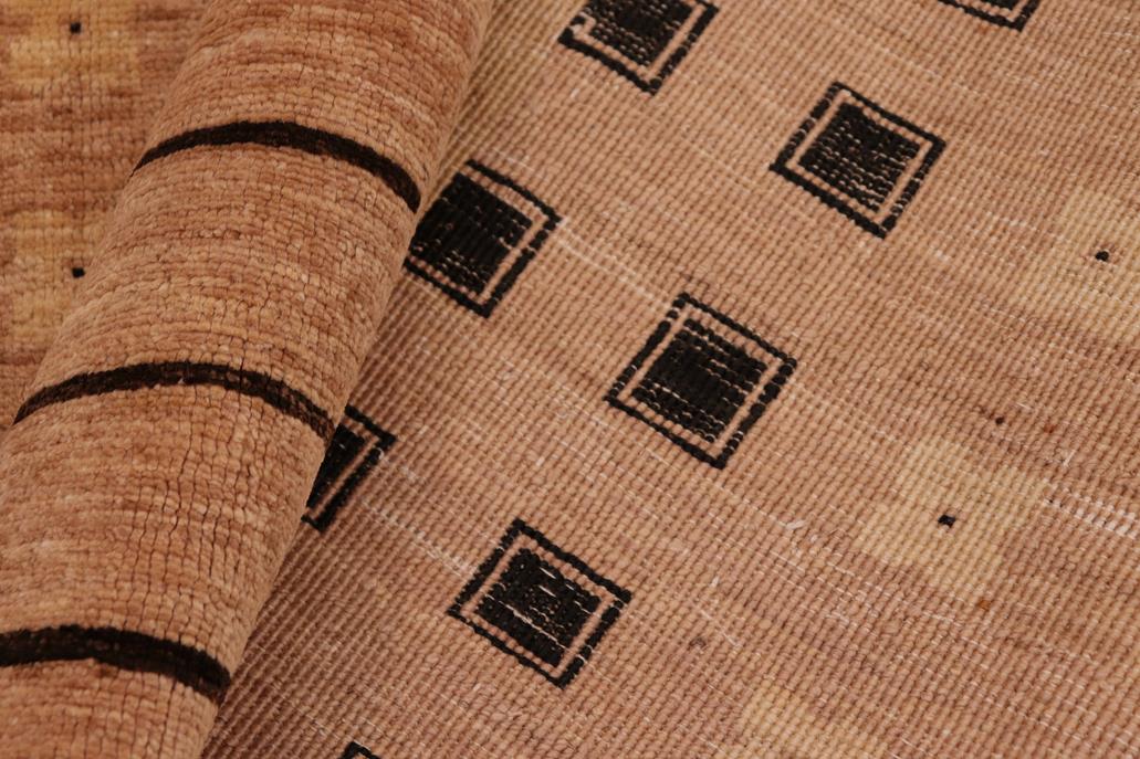 handmade Transitional Kafkaz Chobi Ziegler Tan Black Hand Knotted RECTANGLE 100% WOOL area rug 6 x 9