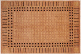 handmade Transitional Kafkaz Chobi Ziegler Tan Black Hand Knotted RECTANGLE 100% WOOL area rug 6 x 9