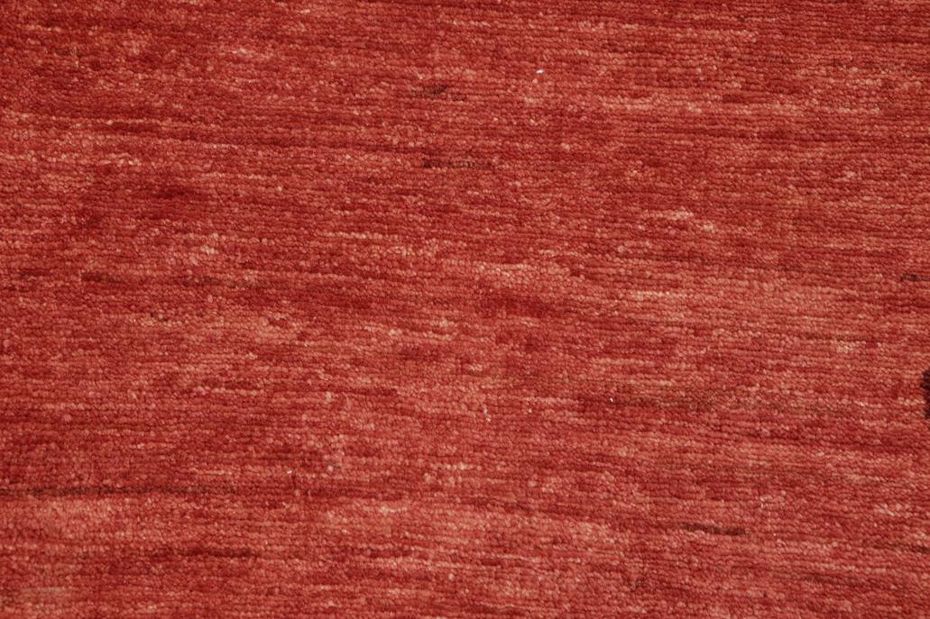 Handmade Kafakz Chobi Ziegler Modern Contemporary Red Red Hand Knotted Rectangel Hand Knotted 100% Vegetable Dyed wool area rug 6 x 8