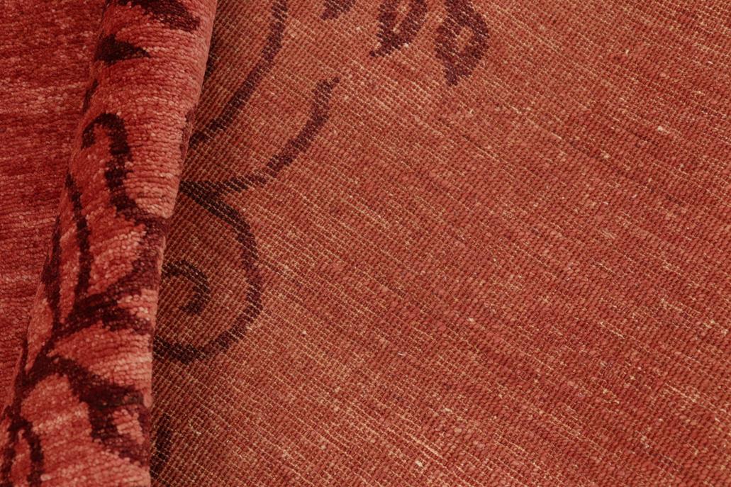 Handmade Kafakz Chobi Ziegler Modern Contemporary Red Red Hand Knotted Rectangel Hand Knotted 100% Vegetable Dyed wool area rug 6 x 8