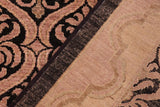 handmade Transitional Kafkaz Chobi Ziegler Black Tan Hand Knotted RECTANGLE 100% WOOL area rug 6 x 9