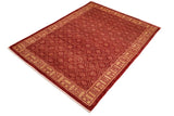 handmade Transitional Kafkaz Chobi Ziegler Red Tan Hand Knotted RECTANGLE 100% WOOL area rug 6 x 9