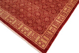 handmade Transitional Kafkaz Chobi Ziegler Red Tan Hand Knotted RECTANGLE 100% WOOL area rug 6 x 9
