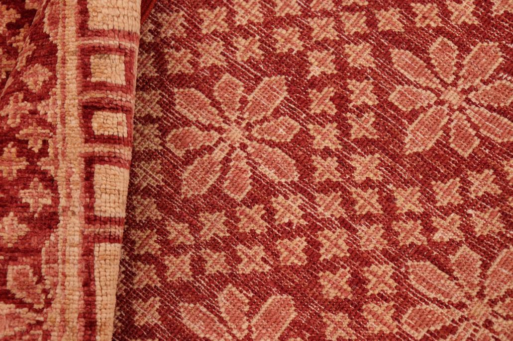 handmade Transitional Kafkaz Chobi Ziegler Red Tan Hand Knotted RECTANGLE 100% WOOL area rug 6 x 9