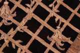 handmade Transitional Kafkaz Chobi Ziegler Black Brown Hand Knotted RECTANGLE 100% WOOL area rug 6 x 9