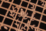 handmade Transitional Kafkaz Chobi Ziegler Black Brown Hand Knotted RECTANGLE 100% WOOL area rug 6 x 9