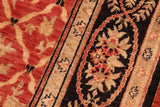 handmade Transitional Kafkaz Chobi Ziegler Red Black Hand Knotted RECTANGLE 100% WOOL area rug 6 x 9