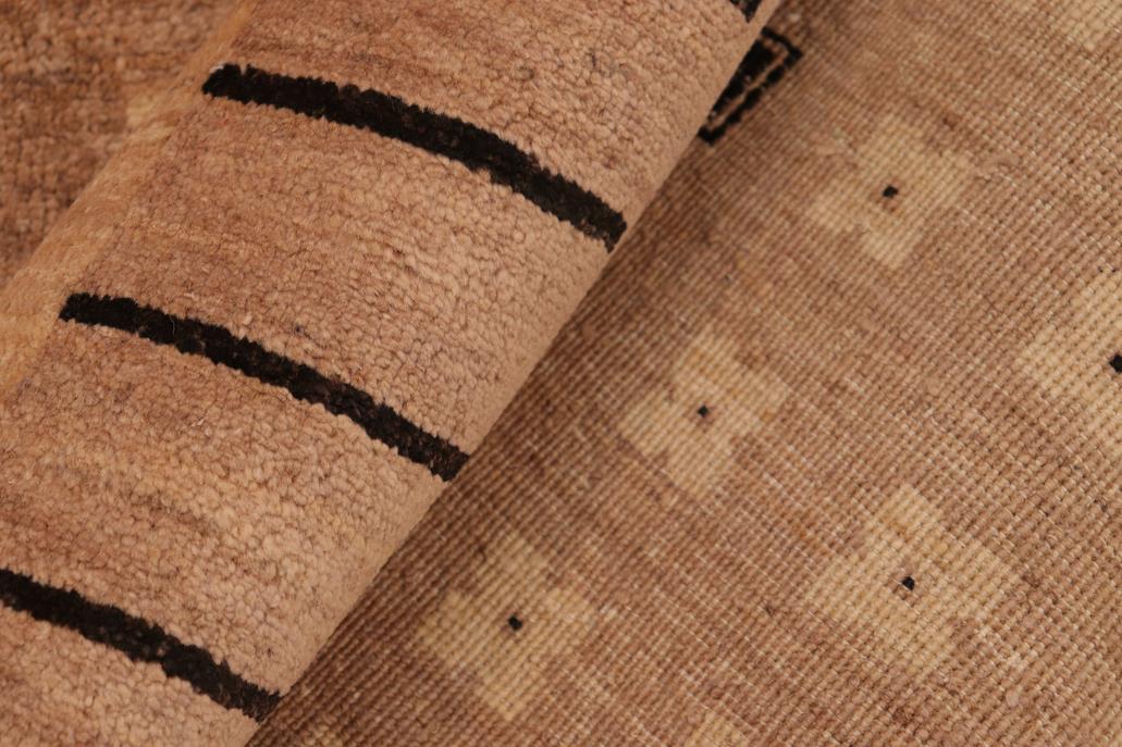 handmade Transitional Kafkaz Chobi Ziegler Tan Black Hand Knotted RECTANGLE 100% WOOL area rug 6 x 9