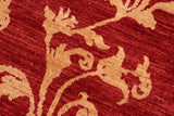 handmade Transitional Kafkaz Chobi Ziegler Red Gold Hand Knotted RECTANGLE 100% WOOL area rug 6 x 9