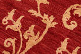 handmade Transitional Kafkaz Chobi Ziegler Red Gold Hand Knotted RECTANGLE 100% WOOL area rug 6 x 9