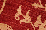 handmade Transitional Kafkaz Chobi Ziegler Red Gold Hand Knotted RECTANGLE 100% WOOL area rug 6 x 9