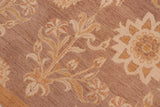 handmade Transitional Kafkaz Chobi Ziegler Brown Gold Hand Knotted RECTANGLE 100% WOOL area rug 6 x 9