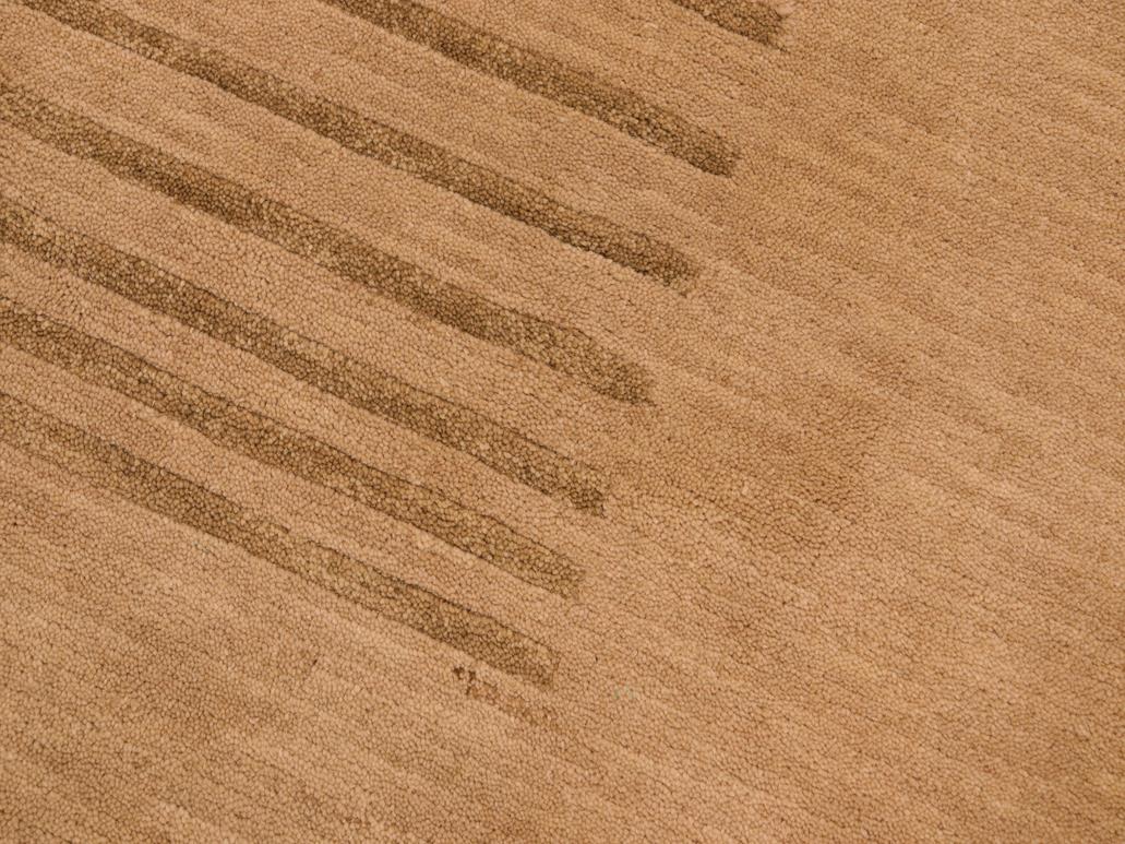 handmade Modern Art Deco Tan Green Hand Knotted RECTANGLE 100% WOOL area rug 6x9