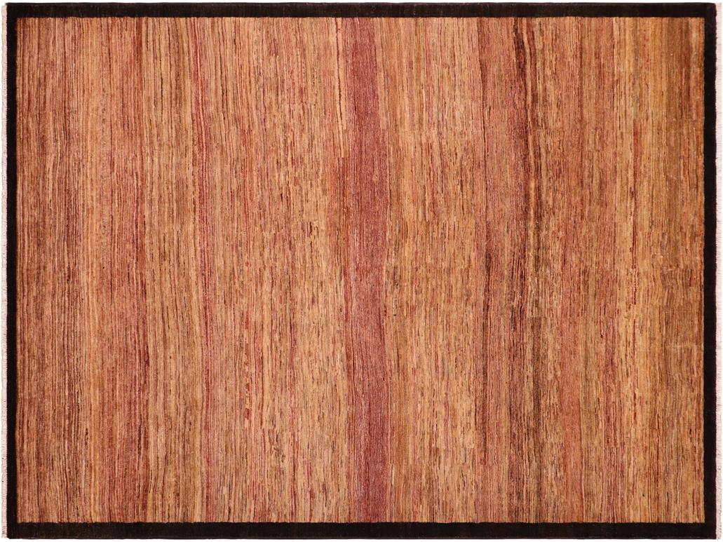 Bohemian Gabbeh Tyler Beige/Black Wool Rug - 6'4'' x 9'4''