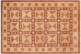 Classic Ziegler Talisha Brown Tan Hand-Knotted Wool Rug - 5'10'' x 8'10''