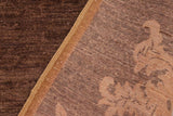 handmade Transitional Kafkaz Chobi Ziegler Brown Tan Hand Knotted RECTANGLE 100% WOOL area rug 6 x 9