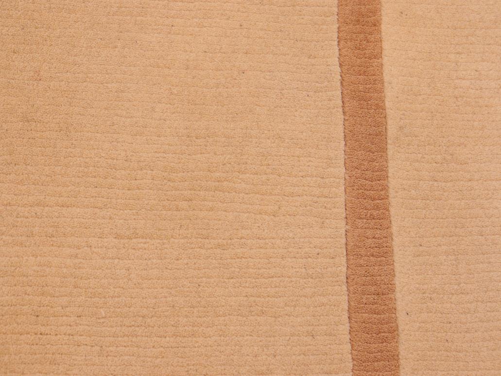 handmade Modern Art Deco Tan Brown Hand Knotted RECTANGLE 100% WOOL area rug 6x9