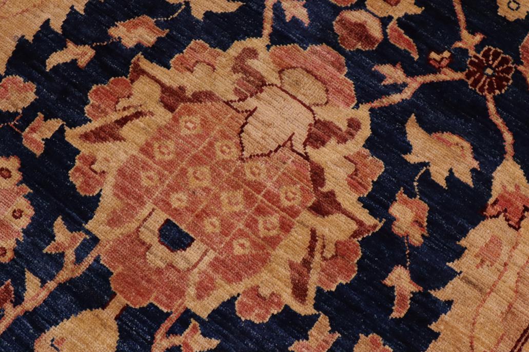 handmade Traditional Kafkaz Chobi Ziegler Blue Lt. Brown Hand Knotted RECTANGLE 100% WOOL area rug 10 x 14