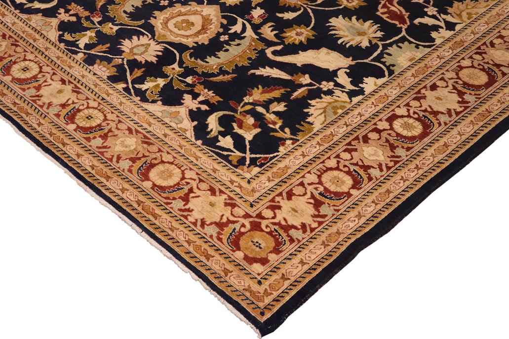 handmade Traditional Kafkaz Chobi Ziegler Blue Red Hand Knotted RECTANGLE 100% WOOL area rug 10 x 14