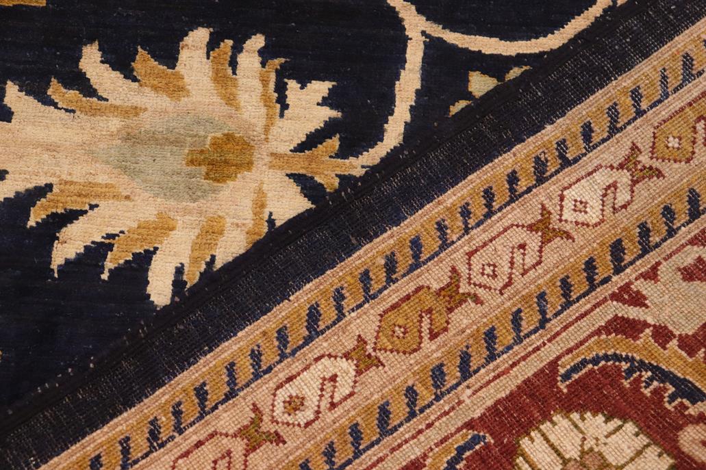 handmade Traditional Kafkaz Chobi Ziegler Blue Red Hand Knotted RECTANGLE 100% WOOL area rug 10 x 14