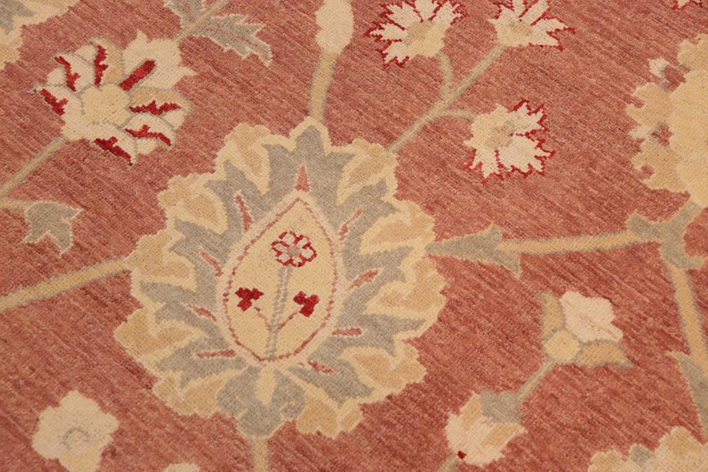 handmade Traditional Kafkaz Chobi Ziegler Brown Tan Hand Knotted RECTANGLE 100% WOOL area rug 10 x 14