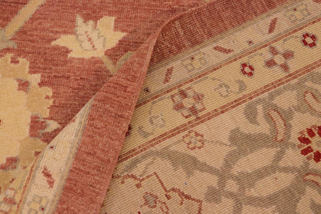 handmade Traditional Kafkaz Chobi Ziegler Brown Tan Hand Knotted RECTANGLE 100% WOOL area rug 10 x 14