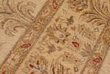 handmade Traditional Kafkaz Chobi Ziegler Beige Tan Hand Knotted RECTANGLE 100% WOOL area rug 10 x 14