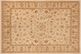 handmade Traditional Kafkaz Chobi Ziegler Beige Tan Hand Knotted RECTANGLE 100% WOOL area rug 10 x 14