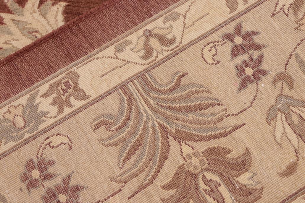 handmade Traditional Kafkaz Chobi Ziegler Brown Tan Hand Knotted RECTANGLE 100% WOOL area rug 10 x 14