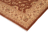 handmade Traditional Kafkaz Chobi Ziegler Brown Lt. Gold Hand Knotted RECTANGLE 100% WOOL area rug 10 x 14