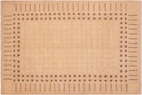 Classic Ziegler Alvera Tan Brown Hand-Knotted Wool Rug - 5'10'' x 8'8''