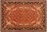 handmade Traditional Kafkaz Chobi Ziegler Rust Black Hand Knotted RECTANGLE 100% WOOL area rug 6 x 9