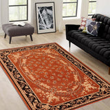 handmade Traditional Kafkaz Chobi Ziegler Rust Black Hand Knotted RECTANGLE 100% WOOL area rug 6 x 9