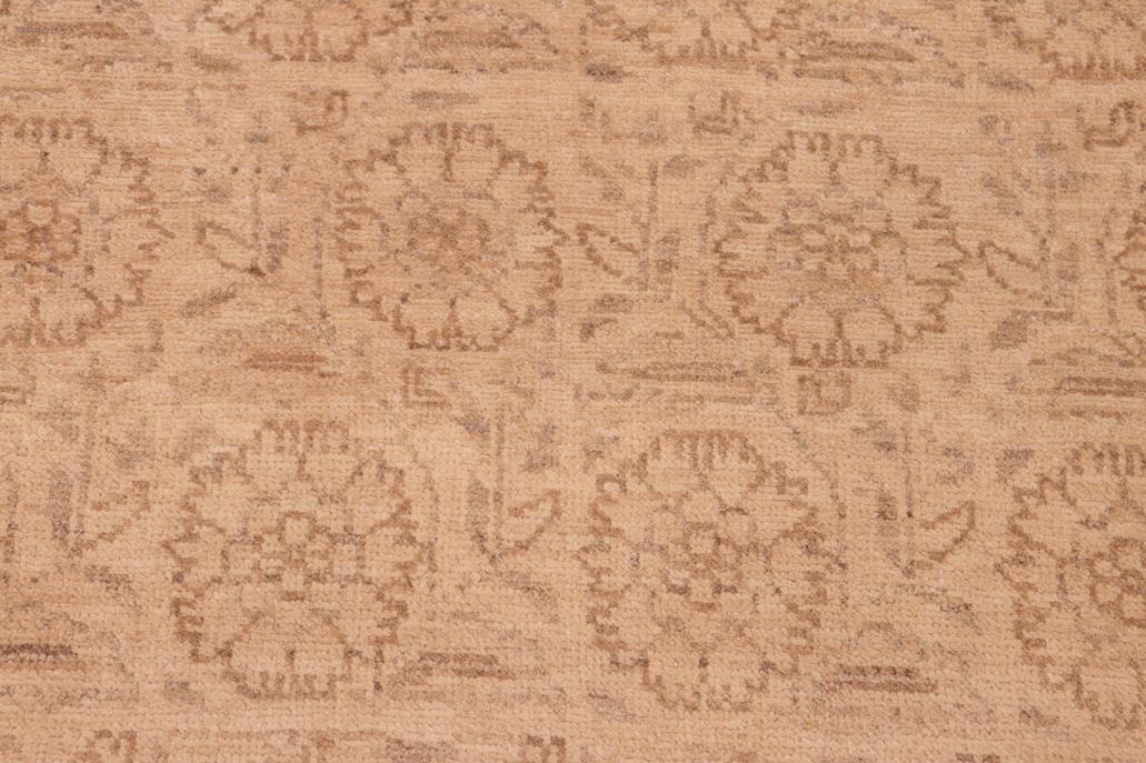 handmade Transitional Kafkaz Chobi Ziegler Tan Brown Hand Knotted RECTANGLE 100% WOOL area rug 6 x 9