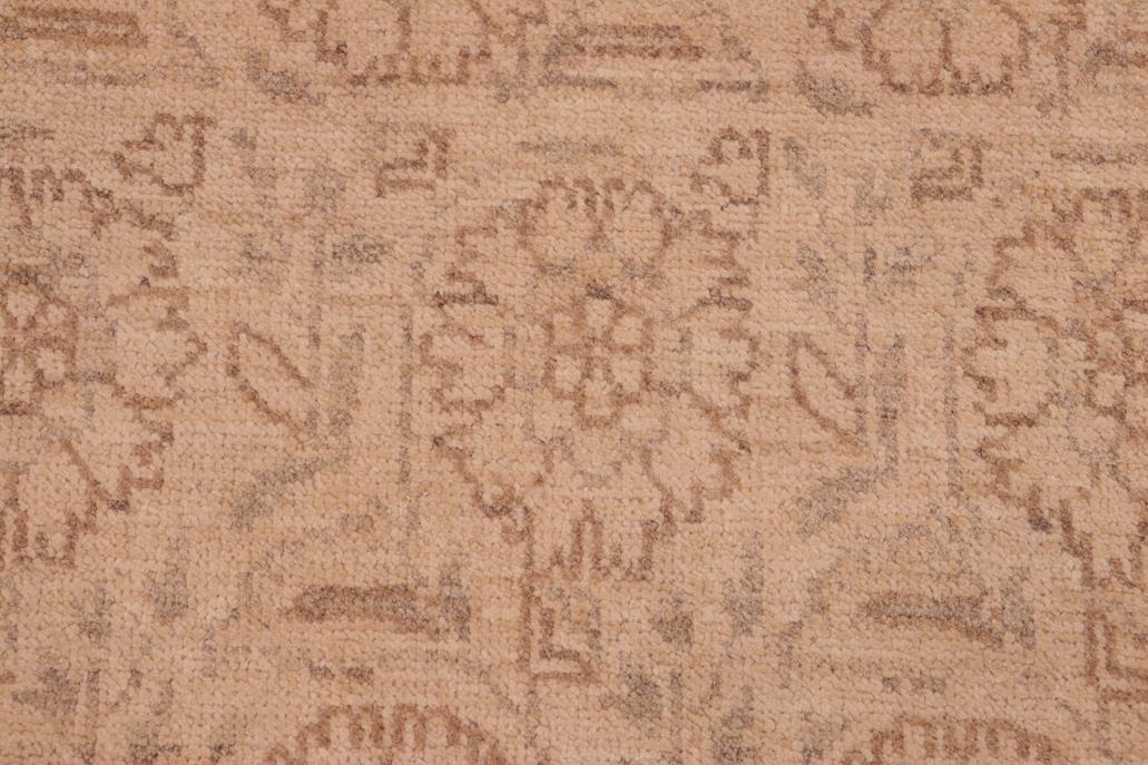handmade Transitional Kafkaz Chobi Ziegler Tan Brown Hand Knotted RECTANGLE 100% WOOL area rug 6 x 9
