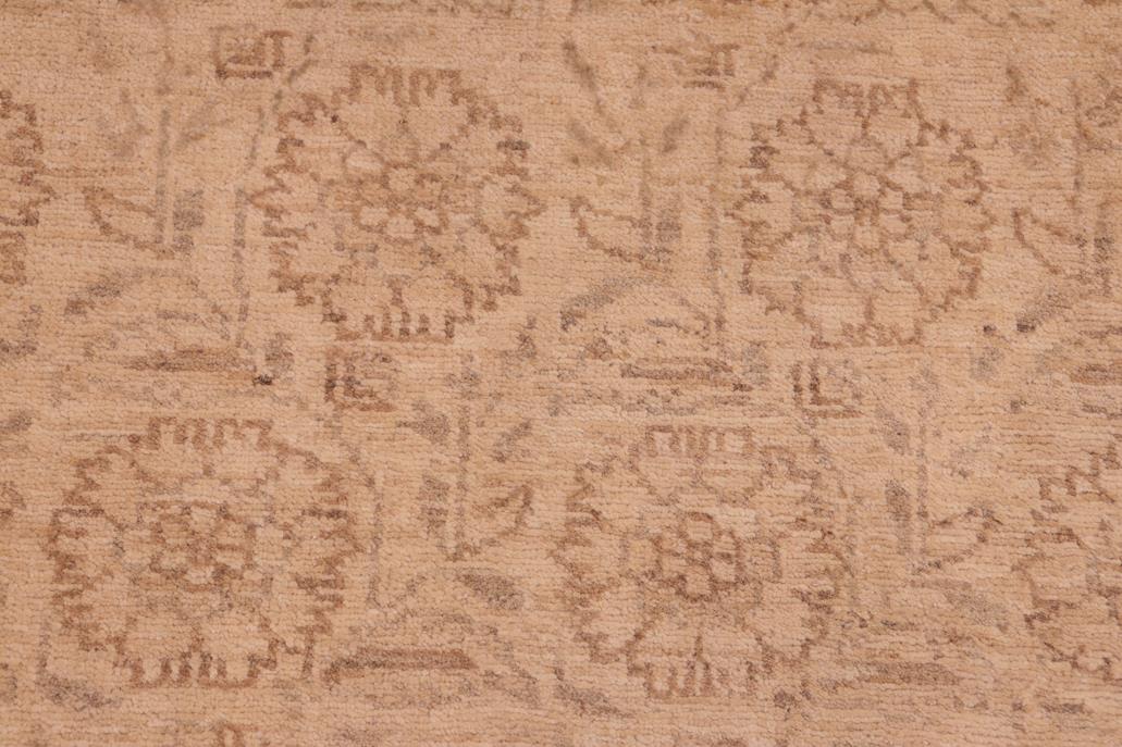 handmade Transitional Kafkaz Chobi Ziegler Tan Brown Hand Knotted RECTANGLE 100% WOOL area rug 6 x 9