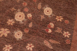 handmade Transitional Kafkaz Chobi Ziegler Brown Beige Hand Knotted RECTANGLE 100% WOOL area rug 6 x 9