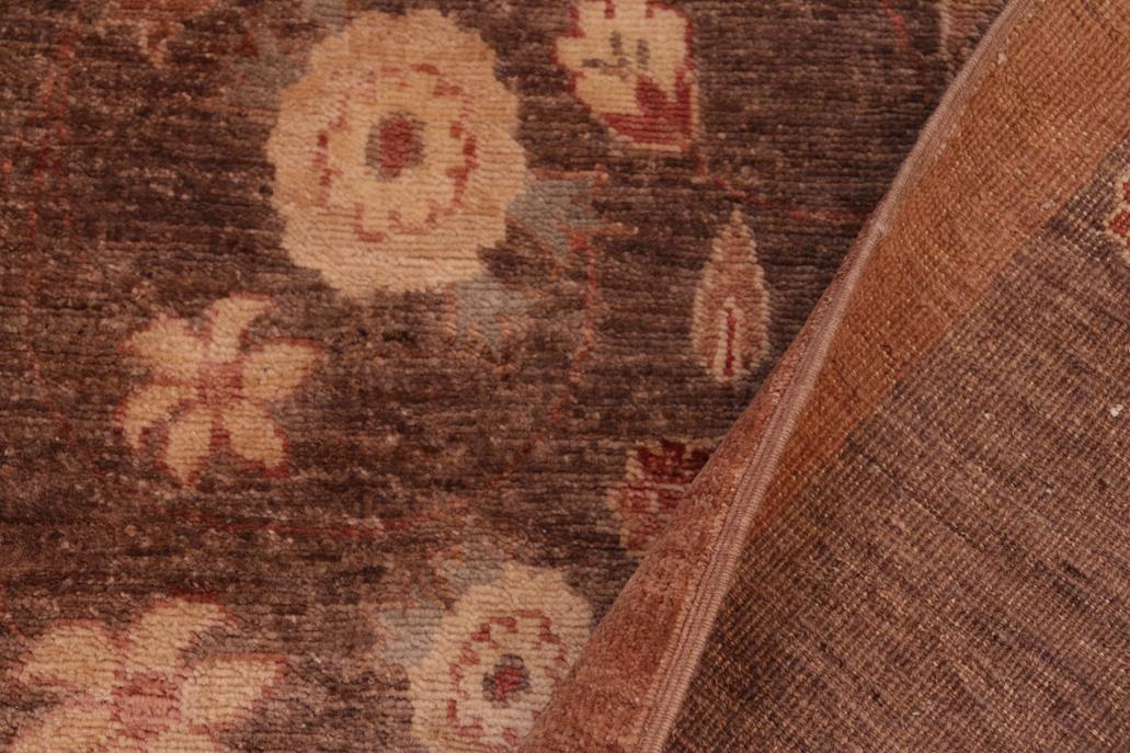 handmade Transitional Kafkaz Chobi Ziegler Brown Beige Hand Knotted RECTANGLE 100% WOOL area rug 6 x 9