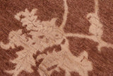 handmade Transitional Kafkaz Chobi Ziegler Brown Tan Hand Knotted RECTANGLE 100% WOOL area rug 6 x 9